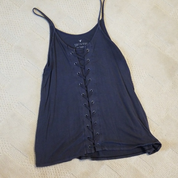 American Eagle Outfitters Tops - AEO soft & sexy shoe lace tank